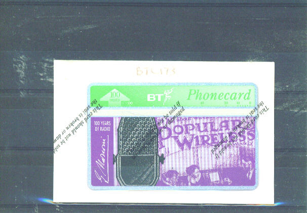 UK - BT Optical Phonecard As Scan/Mint And Sealed - BT Herdenkingsuitgaven