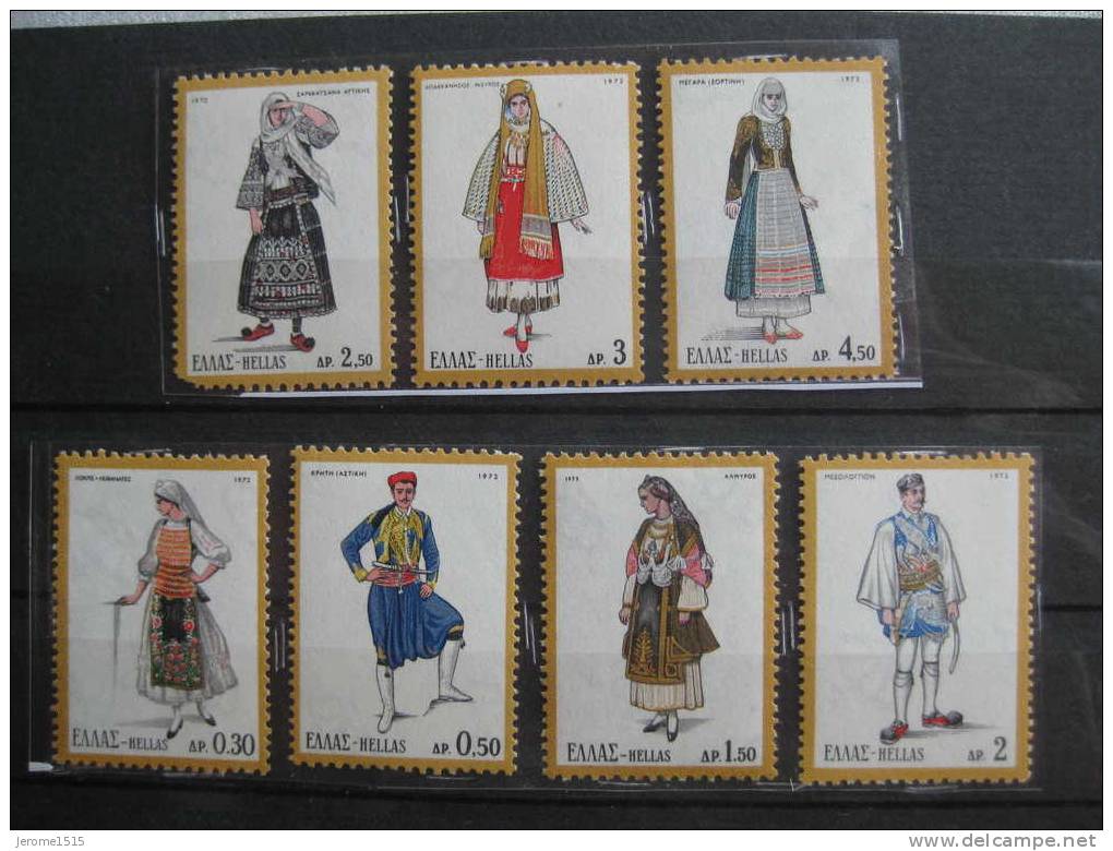 Timbres Greque : Personnages Folkloriques 1972/73 - Ongebruikt