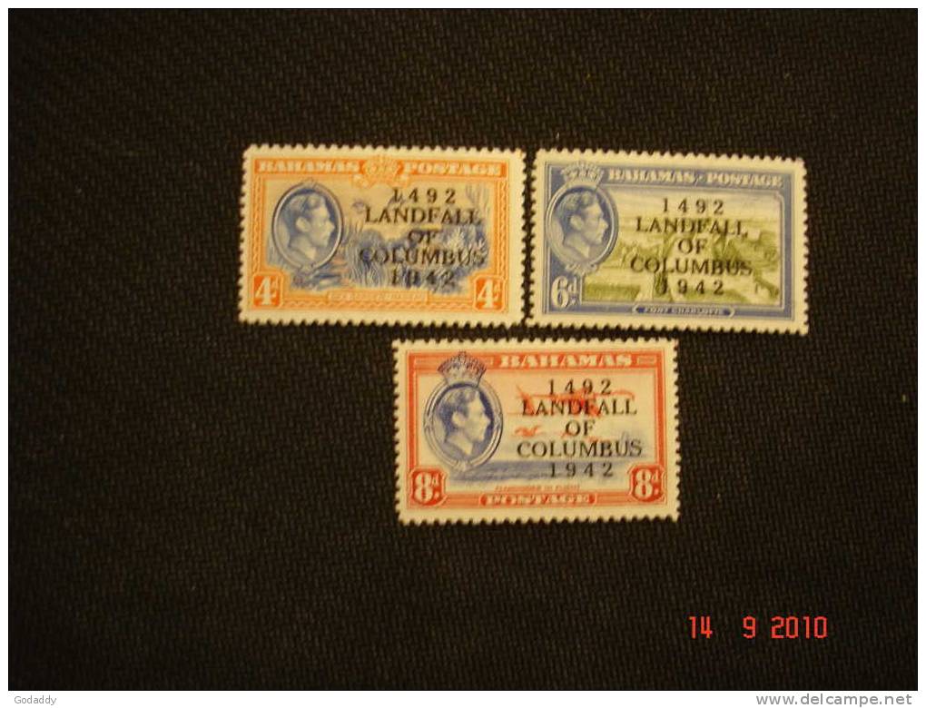 Bahamas 1942 K.George VI   14 Value Set  450th Anniv. Landfall Columbus MH - Bahamas (1973-...)