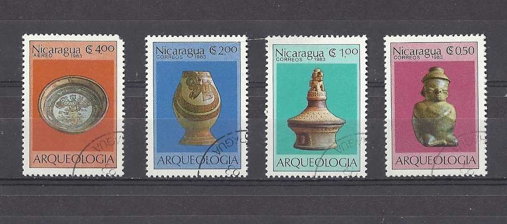 Nicaragua, Serie 4, Year 1983, SG 2528-2531, Archeological Finds, Fine Used (Gest) - Nicaragua