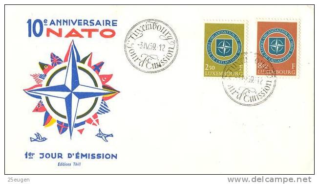 LUXEMBOURG  NATO  1959   FDC - NAVO