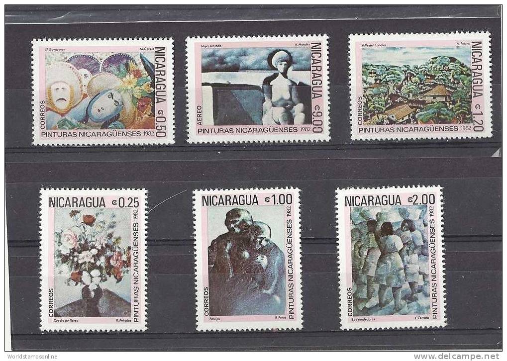 Nicaragua,  Year 1982, SG 2379-2382+2384-2385, Paintings, MNH (**) - Nicaragua