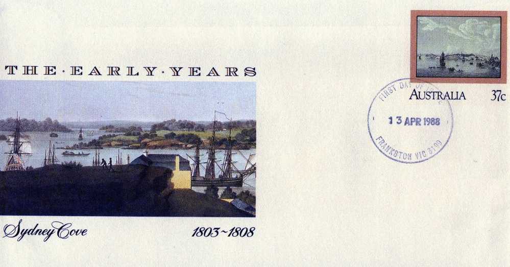 Australia 1988 The Early Years  -  Sydney Cove 1803-1808 PSE First Day - Ganzsachen