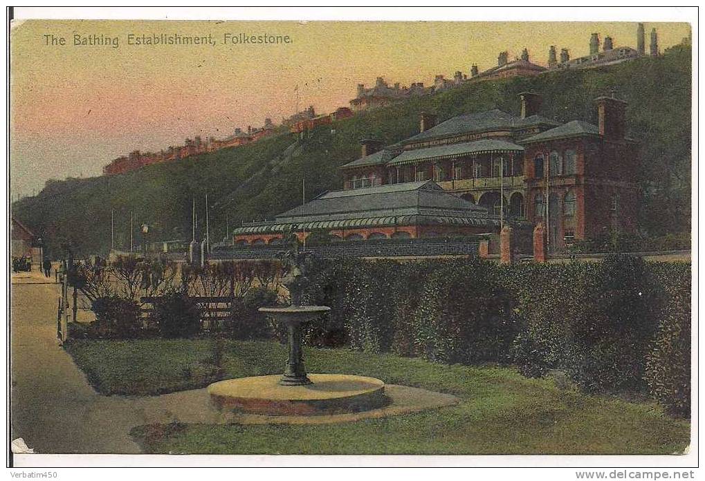 THE BATHING ESTABLISHMENT FOLKESTONE..1908 - Folkestone