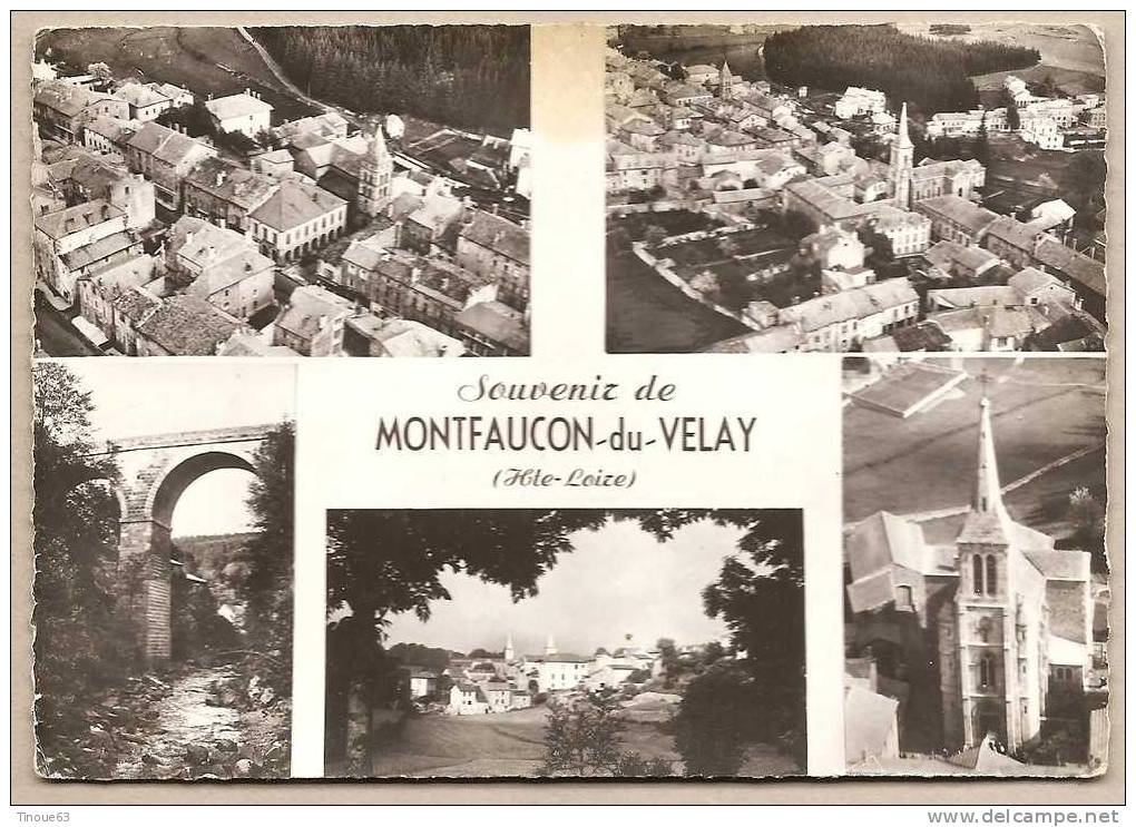 43 - CPSM G. F. Multivues - MONTFAUCON Du VELAY - Montfaucon En Velay
