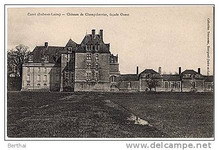 37 CLERE - Chateau De Champchevrier, Facade Ouest - Cléré-les-Pins