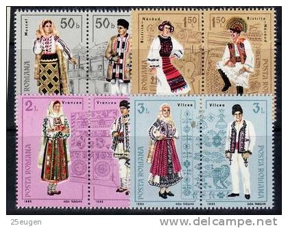 ROMANIA 1985 MICHEL NO 4185-92  MNH - Unused Stamps