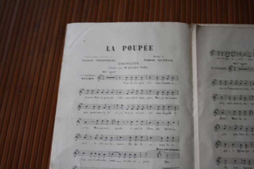 OPERA COMIQUE-LA POUPée -ORDONNEAU--AUDRAN - 10 PAGES  PARTITION MUSICALE-MUSIQUE - - Opern