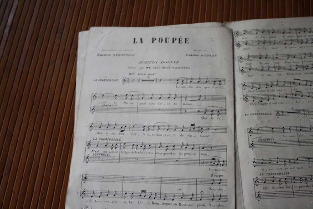 OPERA COMIQUE-LA POUPée -ORDONNEAU--AUDRAN - 10 PAGES  PARTITION MUSICALE-MUSIQUE - - Opern