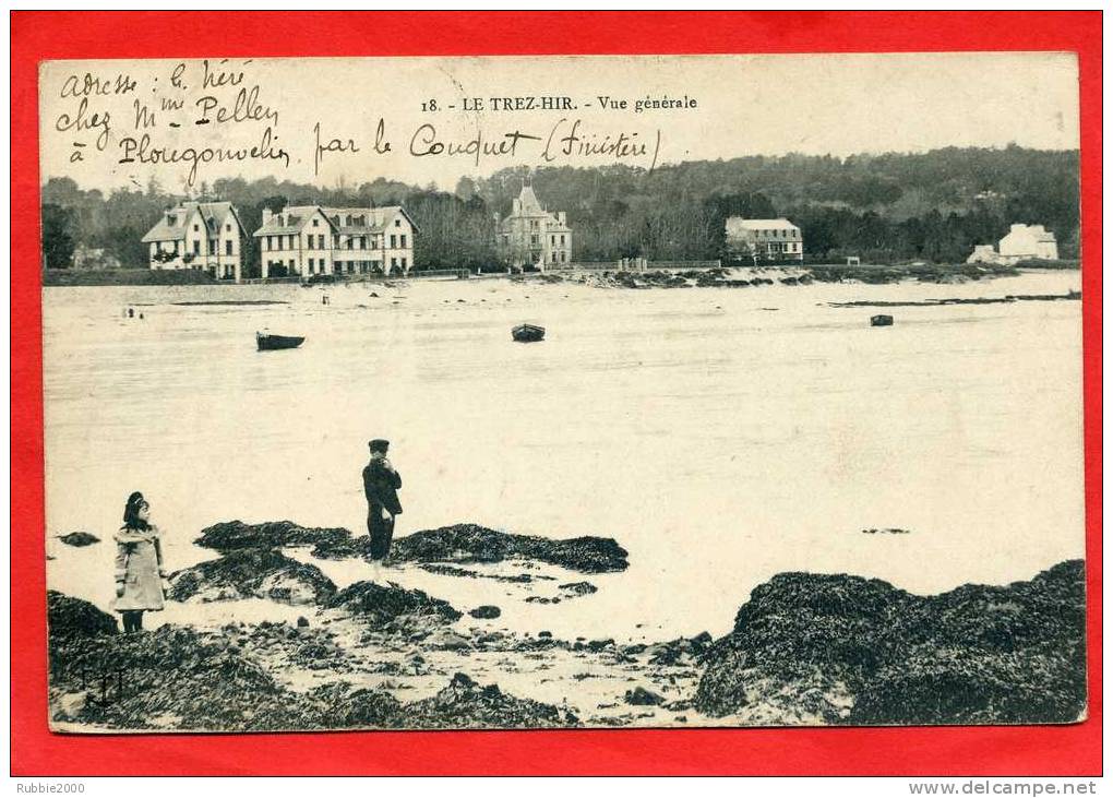 TREZ HIR COMMUNE DE PLOUGONVELIN 1909 VUE GENERALE CARTE EN BON ETAT - Plougonvelin