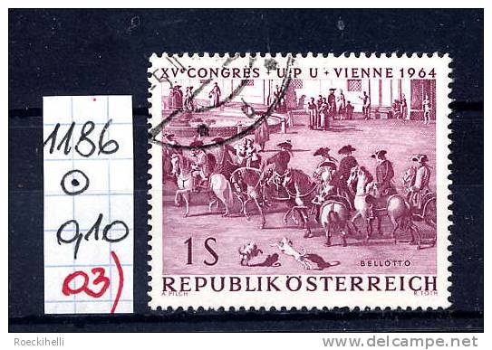 15.6.1964 - SM A. Satz  "XV. Weltpostkongreß (UPU) Wien 1964" - O  Gestempelt  -  Siehe Scan  (1186o 03) - Usados