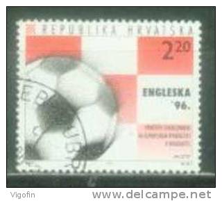 HR 1996-385 EU CUP ENGLAND, CROATIA HRVATSKA, 1v, Used - Europees Kampioenschap (UEFA)