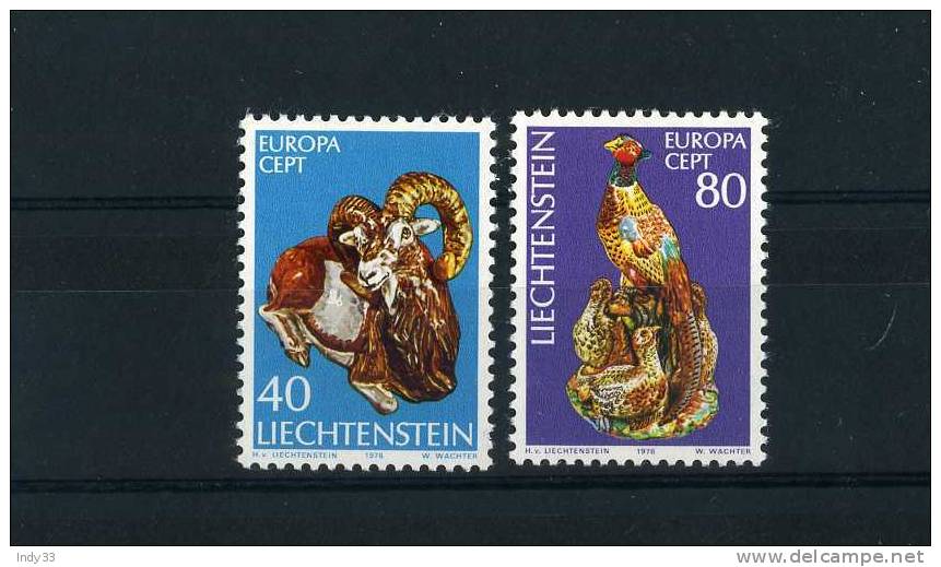 - LIECHTENSTEIN  . TIMBRES EUROPA 1976 . NEUFS SANS CHARNIERE - 1976