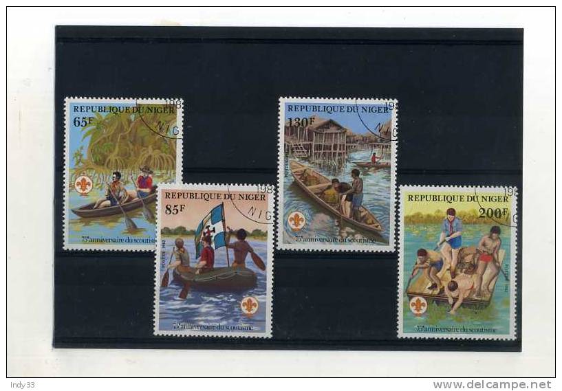 - REPUBLIQUE DU NIGER . SUITE DE TIMBRES SUR LE SCOUTISME . OBLITERES - Used Stamps