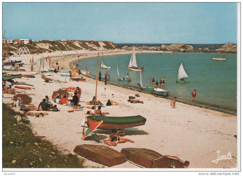 29 Brignogan -Plage N° 1389 Plage Des Crapauds Animée Personnages Barques Voiliers Jeux Belle Carte écrite En 1974 - Brignogan-Plage