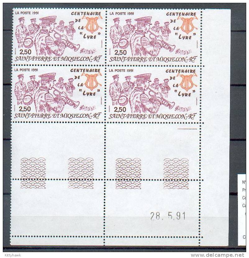 SPM 412 - YT PA 71 ** X 4 Coin Daté - Unused Stamps