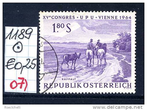15.6.1964 -  SM A. Satz  "XV. Weltpostkongreß (UPU) Wien 1964" - O Gestempelt  -  Siehe Scan  (1189o 07) - Gebraucht