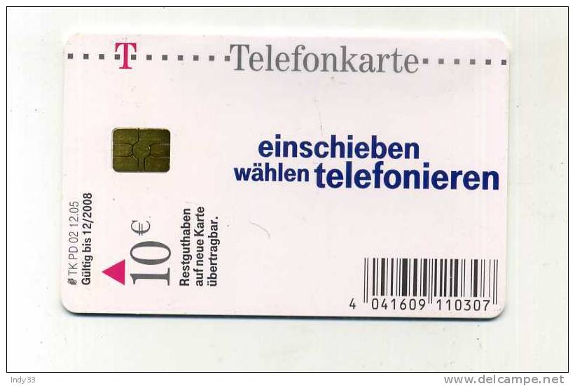 TELECARTE ALLEMAGNE . PUB. TELEKOM 2008 - A + AD-Serie : Pubblicitarie Della Telecom Tedesca AG