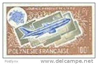 FRENCH POLYNESIA/polynésie 1975, UPU Airplane 100f, Imperf.  [no Dentado Geschnitten Non Dentelé Non Dentellato - Imperforates, Proofs & Errors