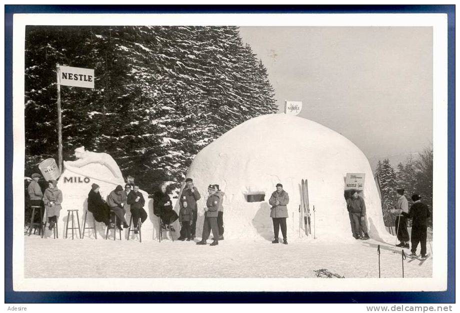 IGLU-Haus In WILLINGEN (Waldegg) Nestle-Werbung Bei Der Deutsch-Nordischen Ski-Meisterschaft 1956 - Edersee (Waldeck)