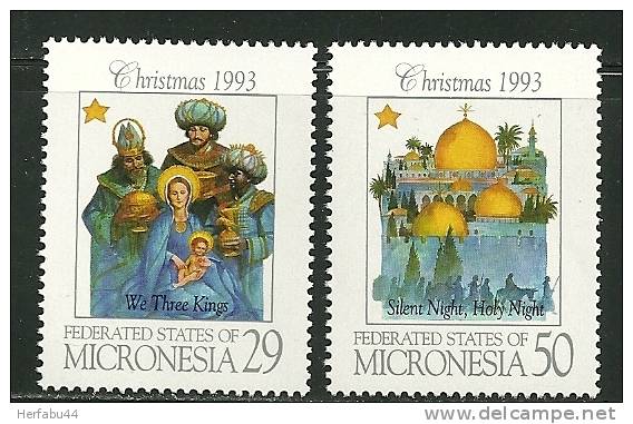 Micronesia    "Christmas 1993"    Set   SC# 184-85  MNH** - Micronesia