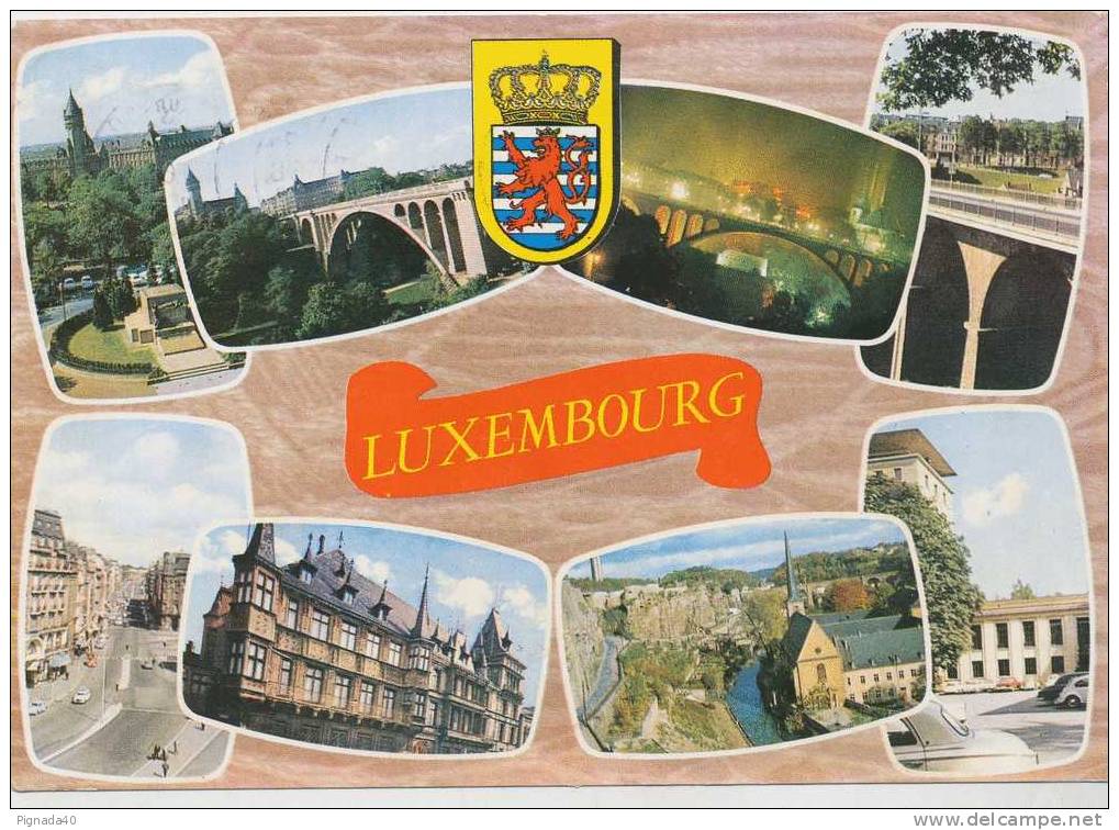 Cp , LUXEMBOURG , Multi-Vues - Luxembourg - Ville