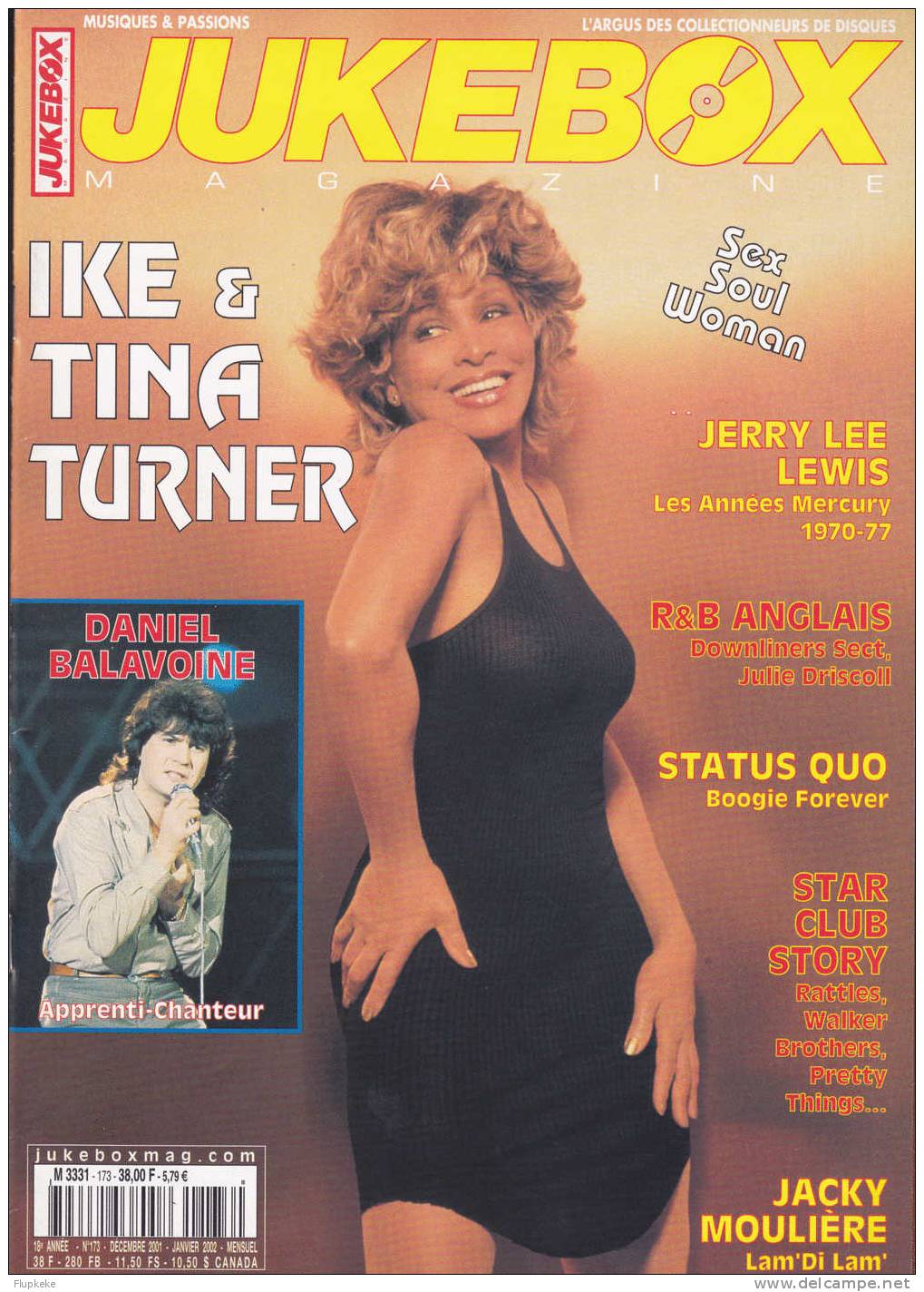 Jukebox Magazine 173 Dévembre 2001-janvier 2002 Ike & Tina Turner Daniel Balavoine Jerry Lee Lewis Status Quo - Brocantes & Collections