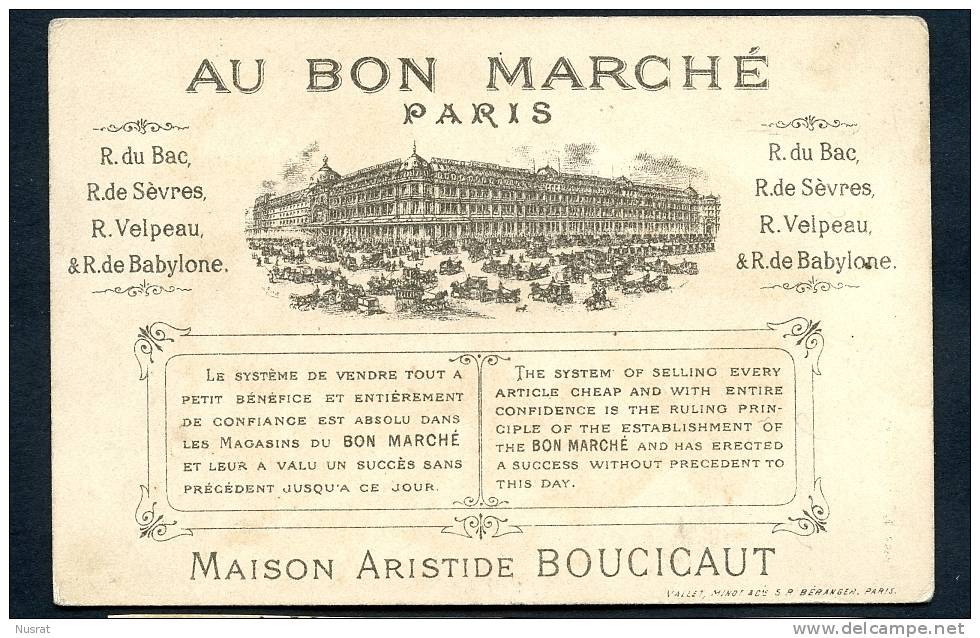 Jolie Chromo Au Bon Marché Lith. Vallet Minot  Figure-toi, Ma Chère, Jeunes Filles élégantes - Au Bon Marché