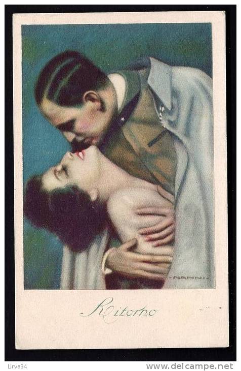 CPA  ANCIENNE- FRANCE- ILLUSTRATION SIGNÉE : NANNI-  RITORNO - COUPLE- LE BAISER- - Nanni