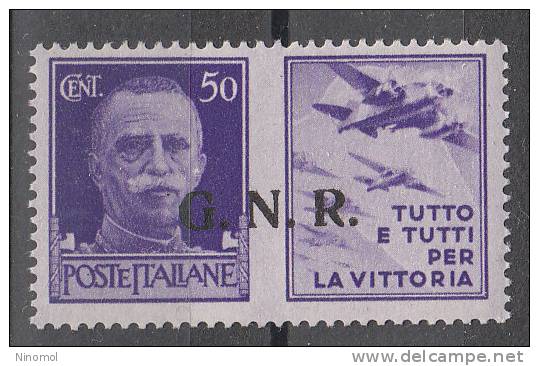 Italia   -   1944.  Propaganda Di Guerra  " G.N.R." .  50 C. III Tipo.  MNH, Buona Centratura - Propaganda Di Guerra