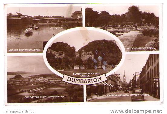 DUNBARTON  MULTI-VIEW  - Real Photo PCd - Dunbartonshire - SCOTLAND - Dunbartonshire