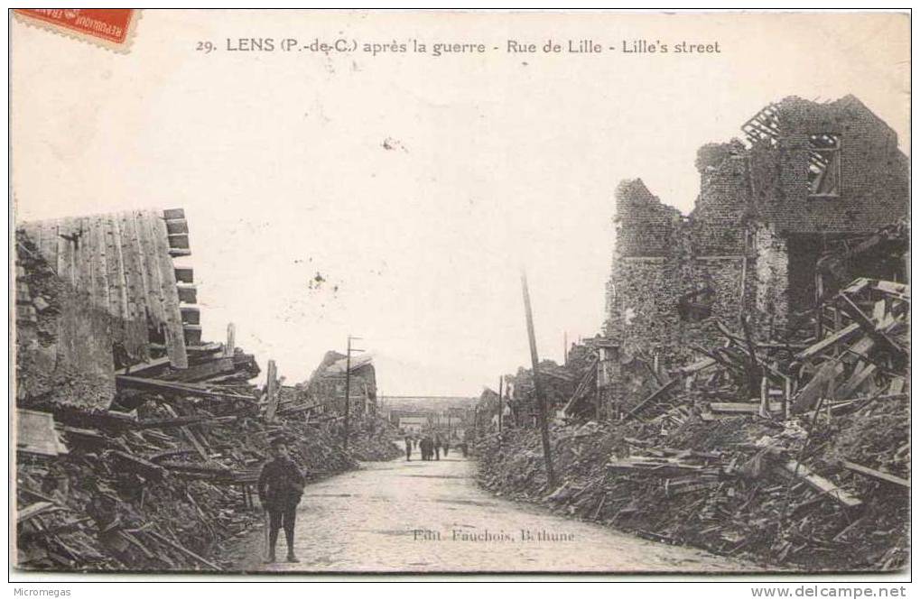 LENS - Après La Guerre - Rue De Lille - Lens
