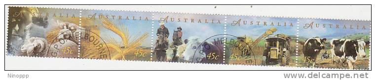 Australia-1998 Farming Used Strip - Gebruikt