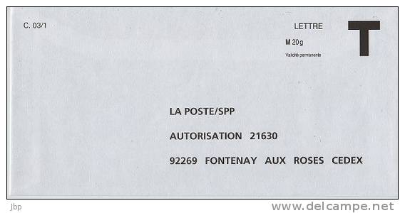 Enveloppe Réponse T Neuve - La Poste. - Cards/T Return Covers