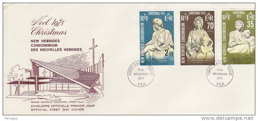 New Hebrides-1975  Christmas ,British,FDC - Other & Unclassified