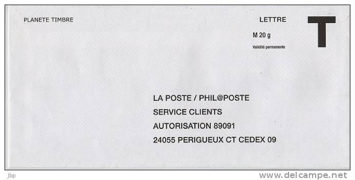 Enveloppe Réponse T Neuve - La Poste Phil@poste. - Cartes/Enveloppes Réponse T