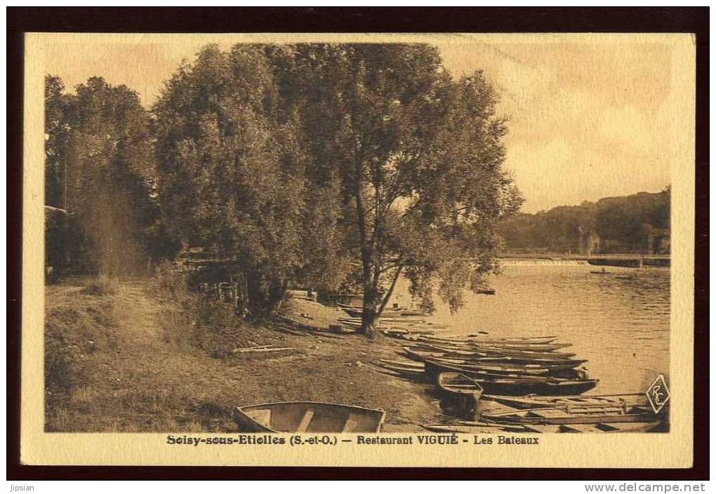 Cpa Du 91 Soisy Sous Etiolles Restaurant Viguié -- Les Bateaux  BR6 - Autres & Non Classés