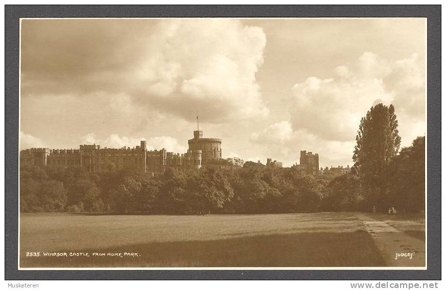United Kingdom PPC England Berkshire Windsor Castle From Home Park Echt Real Photo Véritable Judges Ltd. Hastings - Windsor Castle