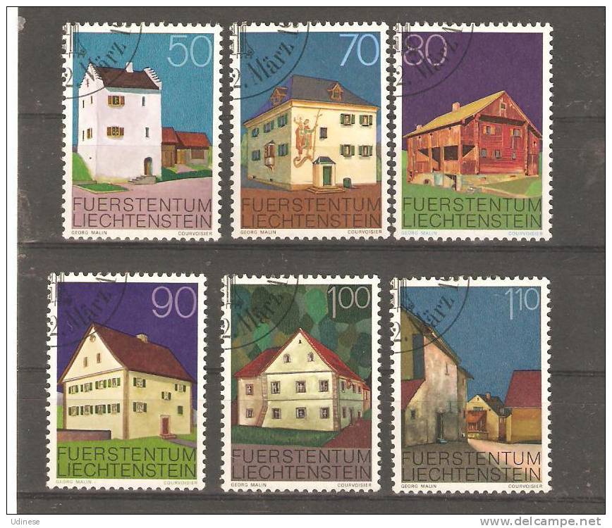 LIECHTENSTEIN 1978 - BUILDINGS - CPL. SET - USED OBLITERE GESTEMPELT - Gebraucht