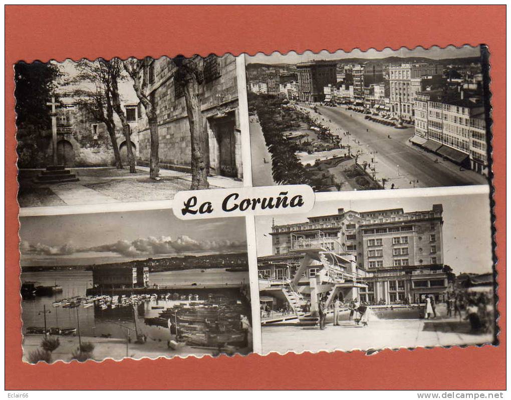 LA CORUNA -CPSM  Dentellée   Multivues  Année  1950  Edit  ARTIGOT  X - La Coruña