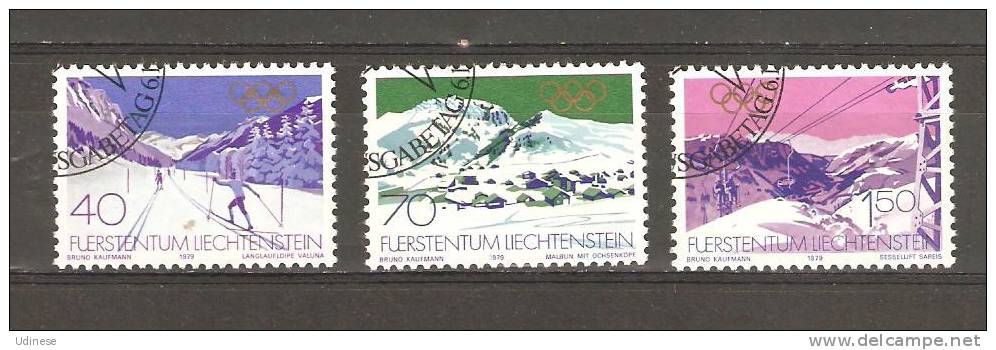 LIECHTENSTEIN 1979  - CPL. SET - USED OBLITERES GESTEMPELT - Winter 1980: Lake Placid