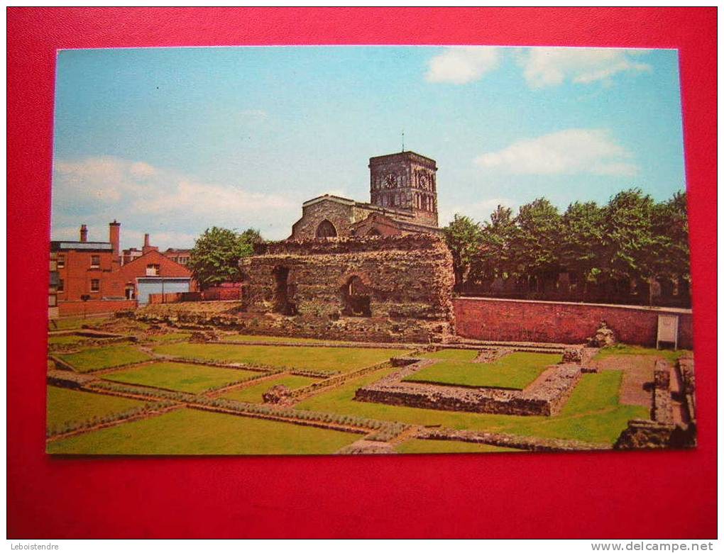 CPSM OU CPM -ANGLETERRE-JEWRY WALL SITE AND ST,NICHOLAS CHURCH,LEICESTER -PHOTO RECTO /VERSO- CARTE EN BON ETAT - Leicester