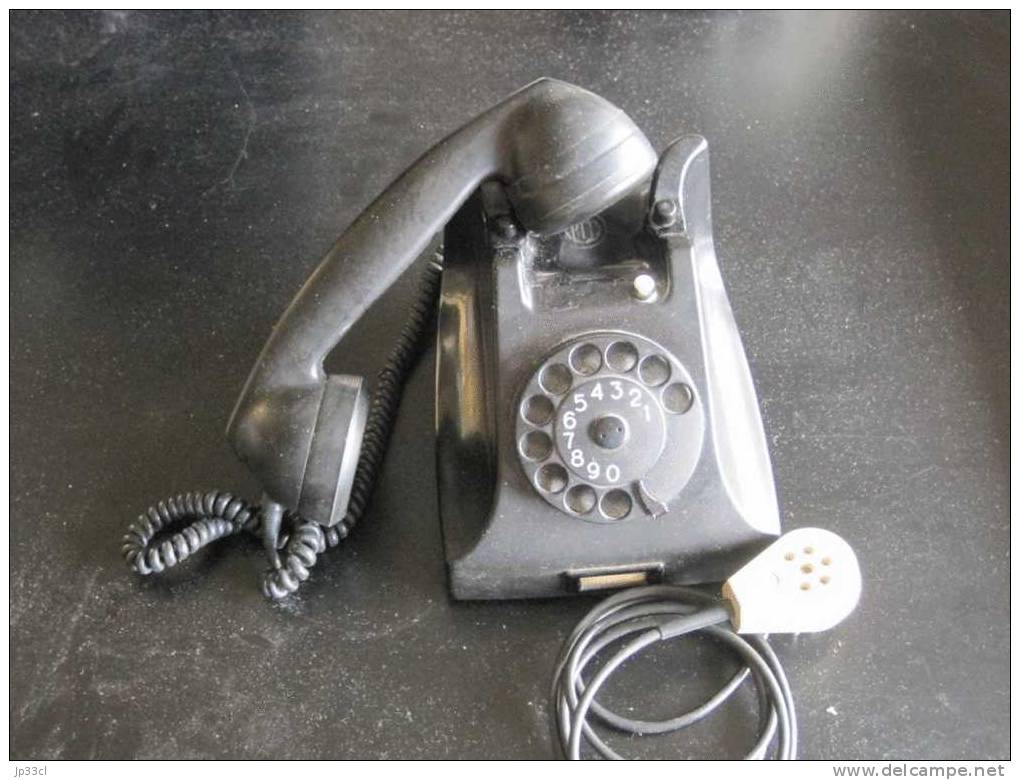 Ancien Téléphone à Cadran Rotatif PTT De Marque Ericsson Rijen - Telephony