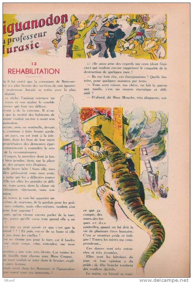 L´IGUANODON DU PROFESSEIUR JURASSIC - Illustré Par ROGER ROUX - éd. OPTIC - Lyon 1944- TBE+ - Autres & Non Classés