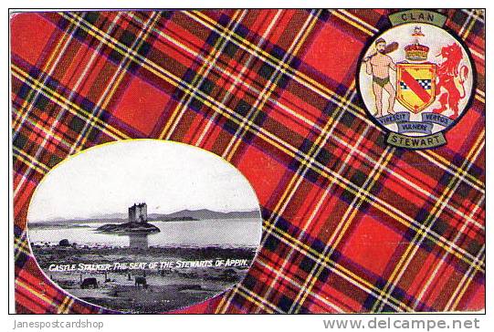 CASTLE STALKER - Clan Stewart Tartan - Seat Of The Stewarts Of Appin - Argyllshire - SCOTLAND - Argyllshire