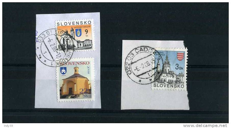 - SLOVAQUIE . TIMBRES DE 2008 SUR FRAGMENTS . - Cartas & Documentos