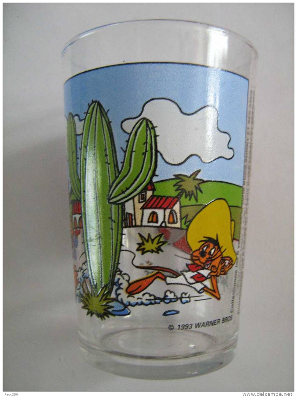 VERRE A  MOUTARDE  PUBLICITAIRE DECORE BD  TV   DAFFY ET SPEEDY GONZALES - Verres