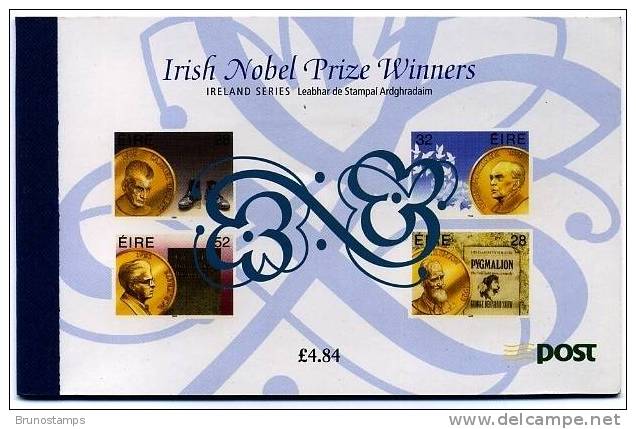 IRELAND/EIRE/IRLAND - 1994 IRISH NOBEL PRIZE PRESTIGE BOOKLET FINE USED - Booklets