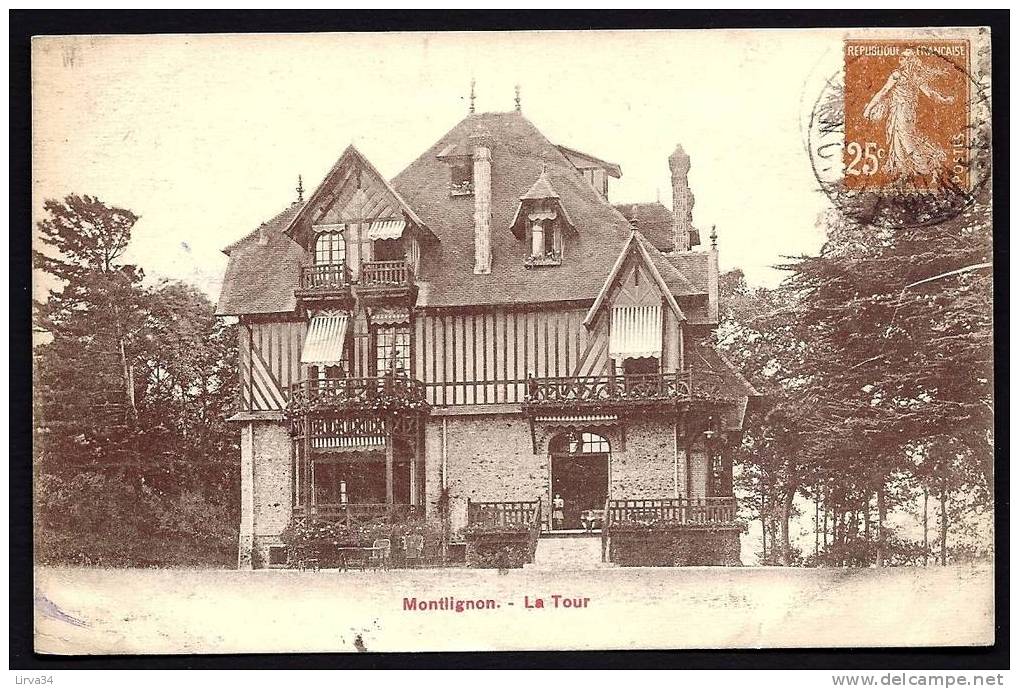 CPA  ANCIENNE- FRANCE- MONTLIGNON (95)- VILLA "LA TOUR"- PETITE ANIMATION - Montlignon