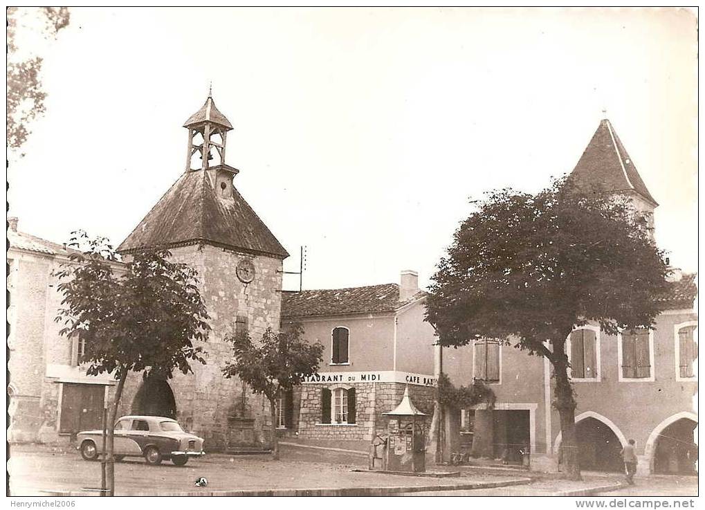 Lot Et Garonne - Tournon D´agenais La Grande Horloge, Restaurant Du Midi - Tournon D'Agenais